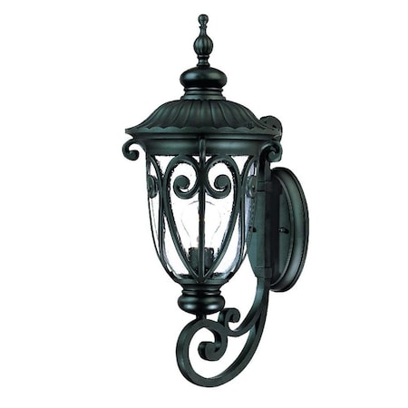 Homeroots 22.75 x 9.38 x 11.63 in. Naples 1-Light Matte Black Wall Light 398505